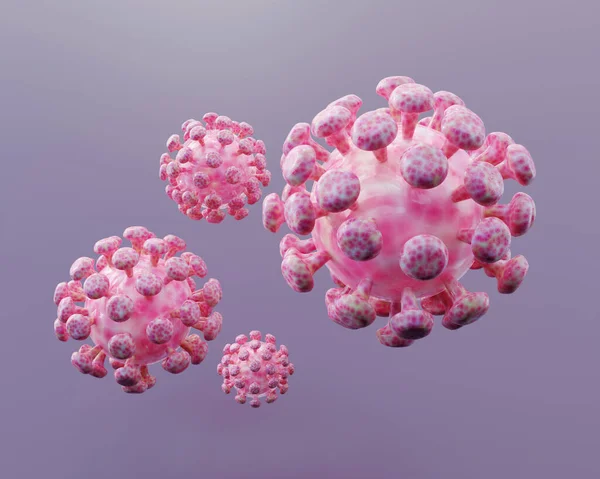新しいコロナウイルス 武漢ウイルスの概念 中国のコロナウイルス発生 3Dイラスト 3Dモデル — ストック写真