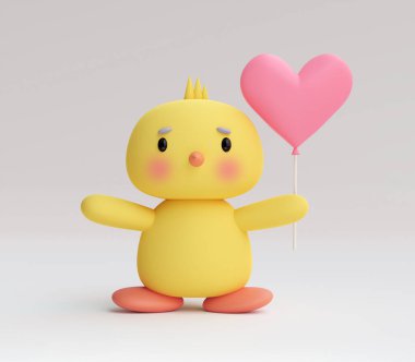 Sade arka planda kalpleri olan paskalya tavuğu. 3d illüstrasyon