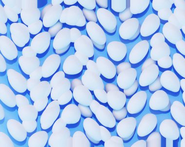 Mavi modern geometrik soyut arkaplan. 3d illüstrasyon