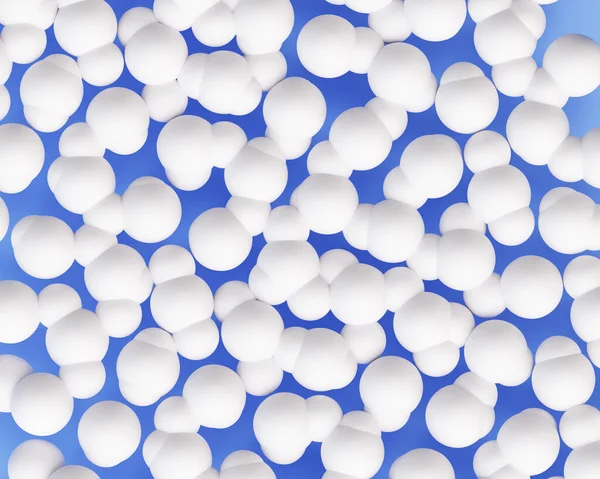 Latar Belakang Abstrak Dengan Bola Cluster Bola Putih Bulatan Putih — Stok Foto