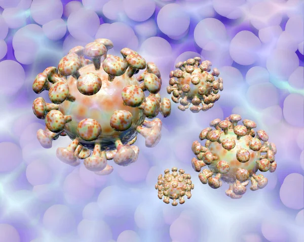 Roman Coronavirus Wuhan Virüs Konsepti Çin Coronavirüs Salgını Boyutlu Illüstrasyon — Stok fotoğraf