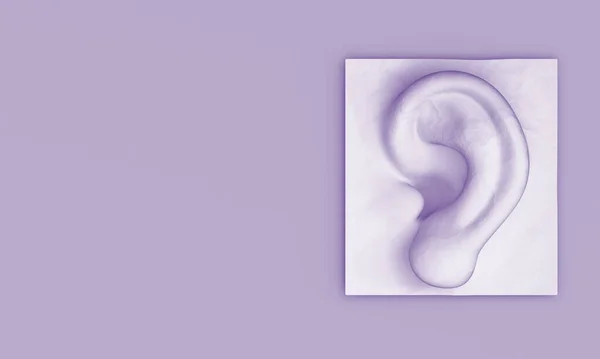 耳を使った自律感覚子午線反応です 3Dイラスト — ストック写真