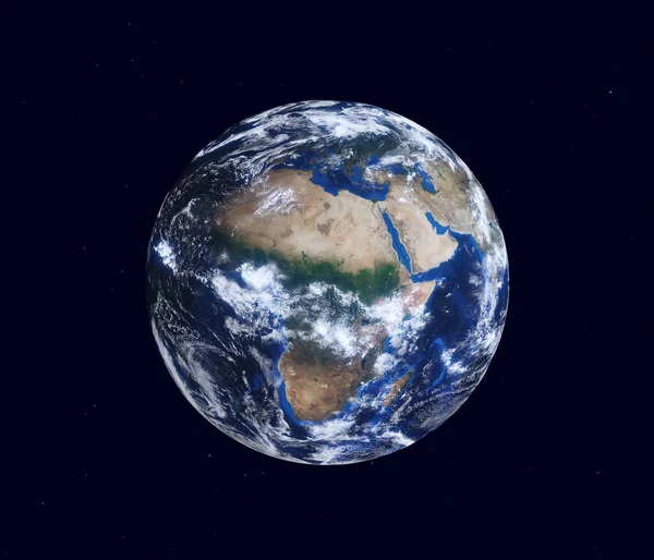 Föld Gömb Kilátás Afrika Kontinensére Nasa Által Biztosított Térkép — Stock Fotó