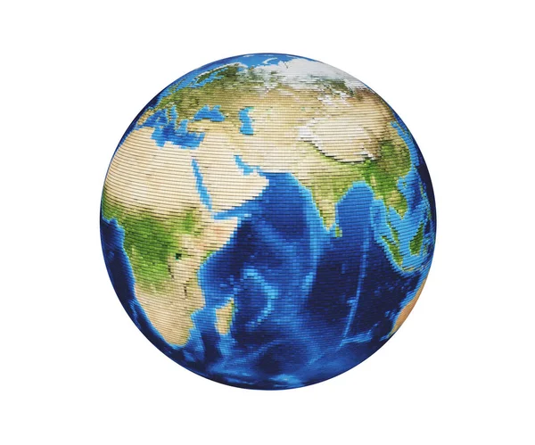 Абстрактная Мозаика Земной Шар Изолирован Белом Фоне Иллюстрация — стоковое фото