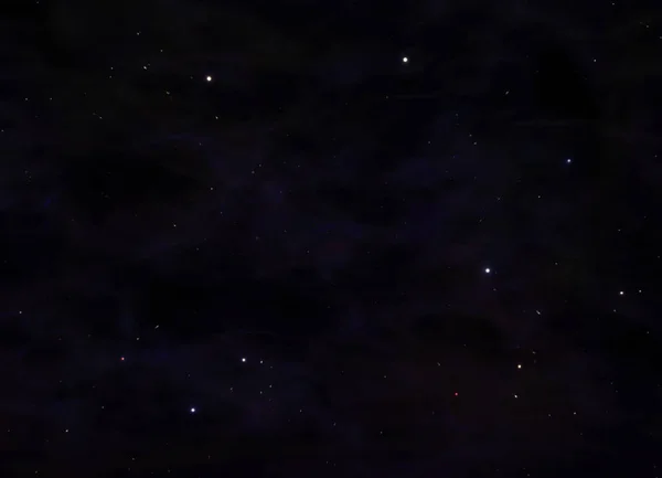 Ночь Черное Небо Звездами Туманностью Рендеринг — стоковое фото