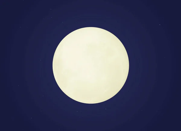 Nightly Sky Large Bright Moon Render — Stock Photo, Image