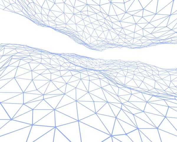 Подключение Интернету Сети Высоких Цифровых Технологий Абстрактный Геометрический Фон Точками — стоковое фото