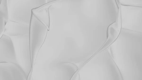 Plastique Blanc Froissé Tissu Plis Plastique Rendu — Photo