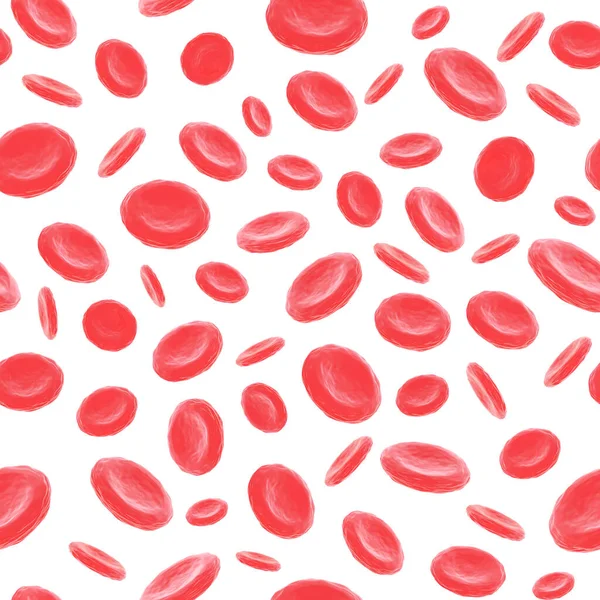 血液細胞のシームレスなパターンです 3Dイラスト — ストック写真