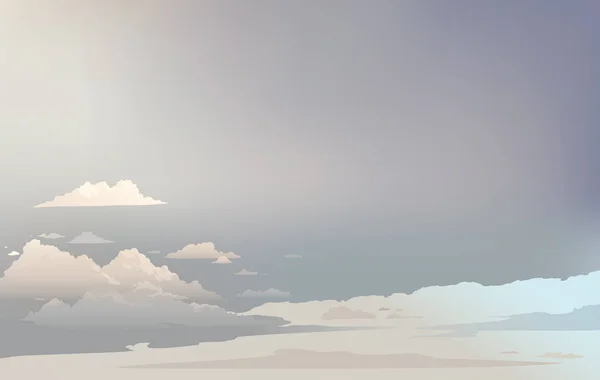 Ciel Nuageux Gris Orageux Illustration Vectorielle Mauvais Temps Jour Pluie — Image vectorielle