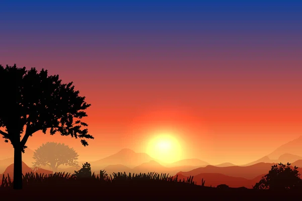 Dağ kanyonunda gün batımı