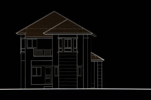 House plan - front view.