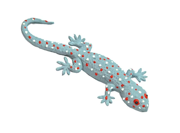 Brinquedo Gecko isolado no fundo branco — Fotografia de Stock