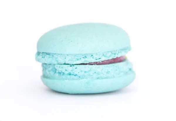 Macaron azul francês isolado — Fotografia de Stock