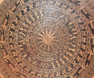 Çince kutsal tören sırasında oynanan desen - davul