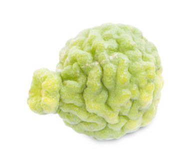 beyaz arkaplanda izole edilmiş taze bergamot