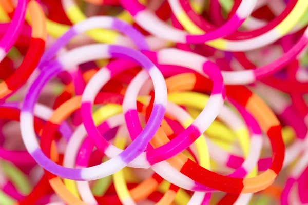 Colorful elastic rubber pile — Stock Photo, Image