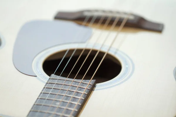 Close up image of acoustic guitar — Stock Photo, Image