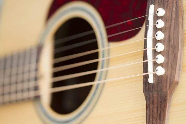 Close up image of acoustic guitar — Stock Photo, Image