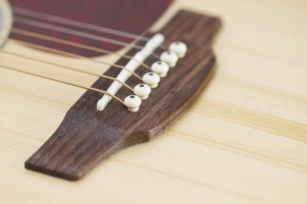 Close up image of acoustic guitar — Stock Photo, Image