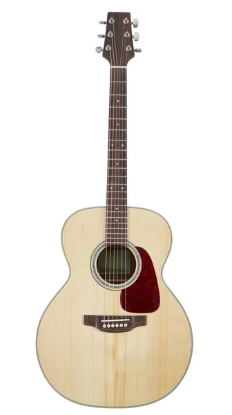Acoustic guitar isolated on white background — Stock Photo, Image