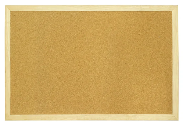 Brązowy Corkboard Klatek Białym Tle — Zdjęcie stockowe