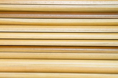 Katı teak ahşap yığını