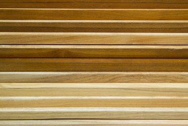 Katı teak ahşap yığını