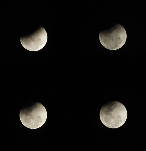 Super Bulan Darah Penuh Langit Gelap — Stok Foto