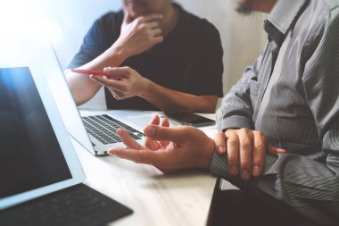 İş takım toplantısı. Fotoğraf profesyonel yatırımcı yeni s çalışmayı