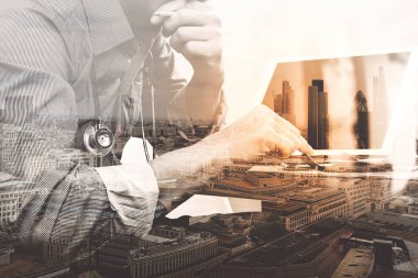 Çift pozlama akıllı tıp doktoru dijital sekmesi ile çalışma