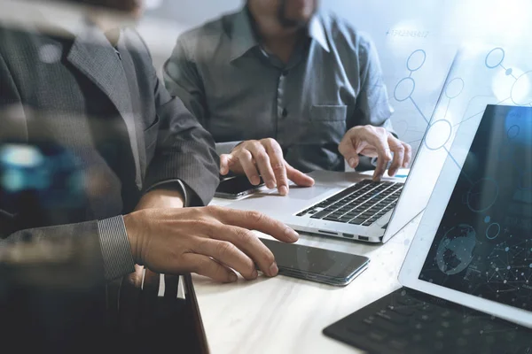 Reunión del equipo de negocios. Foto profesional inversor trabajando nuevo s —  Fotos de Stock