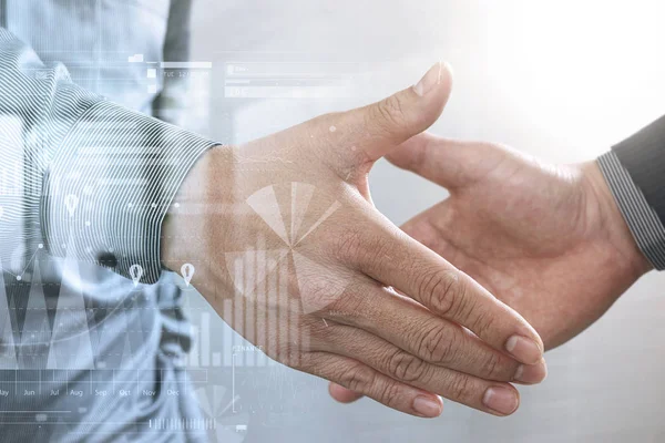 Business partnership meeting concept.photo imprenditori handshak — Foto Stock