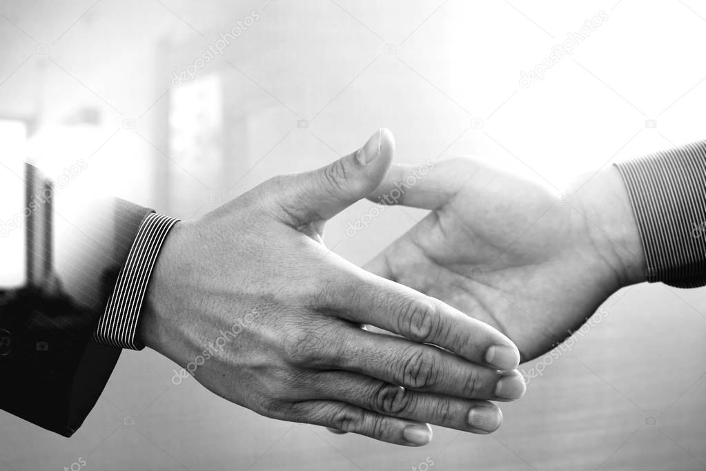 Business partnership meeting concept.photo businessmans handshak
