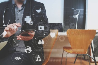 akıllı telefon ve dijital tablet çalışma akıllı tıp doktoru