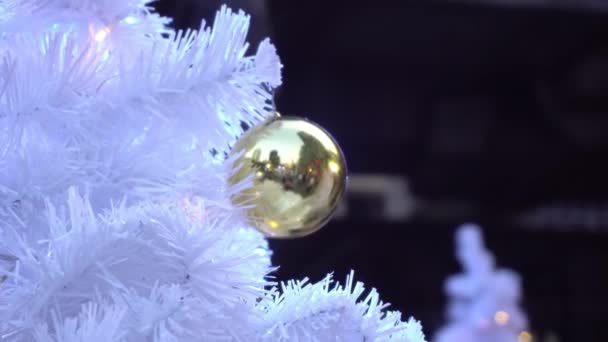Tebrik Sezon Kavramı Dekoratif Işık Uhd Yağan Kar Ile Büyük — Stok video