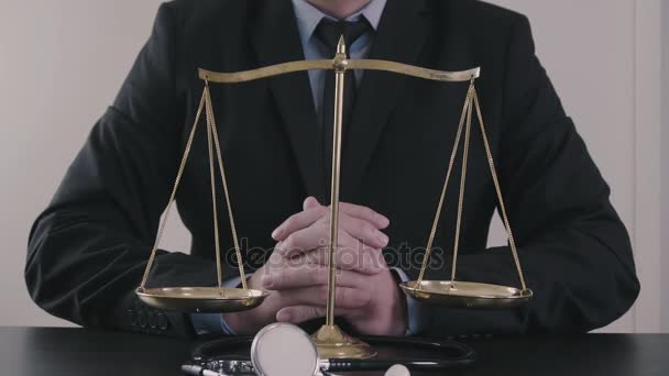 Медичне Право Концепція Справедливості Рівень Охорони Здоров Судові Процеси Медицині — стокове відео