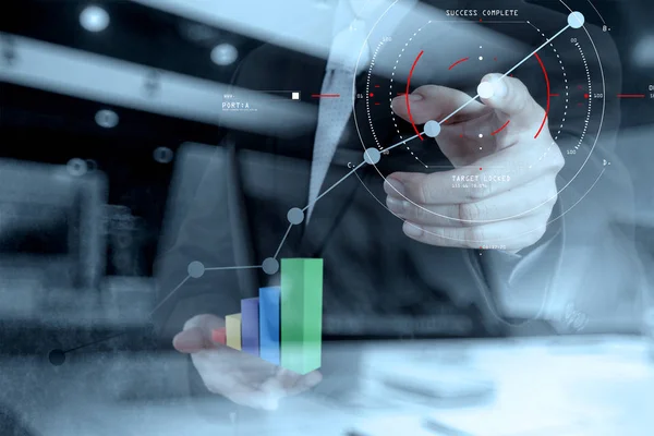 Concept de focus cible diagramme numérique, interfaces graphiques, virtuel — Photo