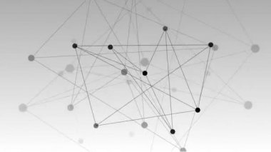 Hareket soyut geometrik poligonal yapısı 4 k (Uhd), beyaz arka plan üzerinde 3d animasyon