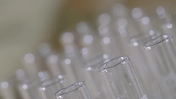 Laboratorium Wetenschapper Werken Met Een Pipet Analyseert Pak Dna Moleculen — Stockvideo