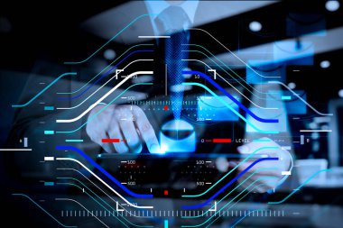 işadamı el e-posta ile tablet bilgisayar kullanımı