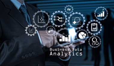 businessman hand use smart phone computer 