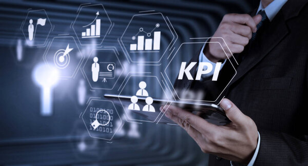 business man hand use smart phone computer with email icon as con
