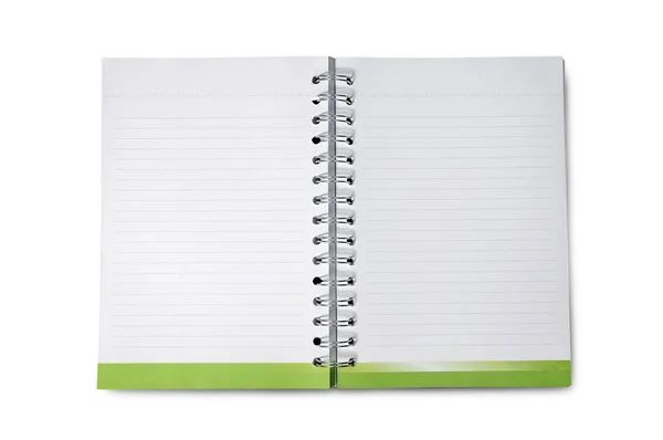 Blank notebook on white background — Stock Photo, Image