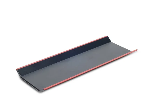 Schwarzes japanisches Sushi Tablett auf weißem Hintergrund — Stockfoto