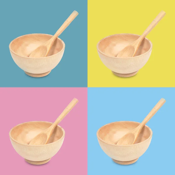 Seasoning bowl on pastel color background. — Stock Photo, Image