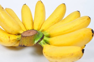 Bayan parmak ya da yumurta muz, taze ve sağlıklı meyve