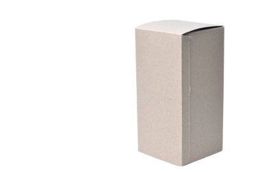 Beyaz arka plan üzerinde izole gri dikdörtgen kutu