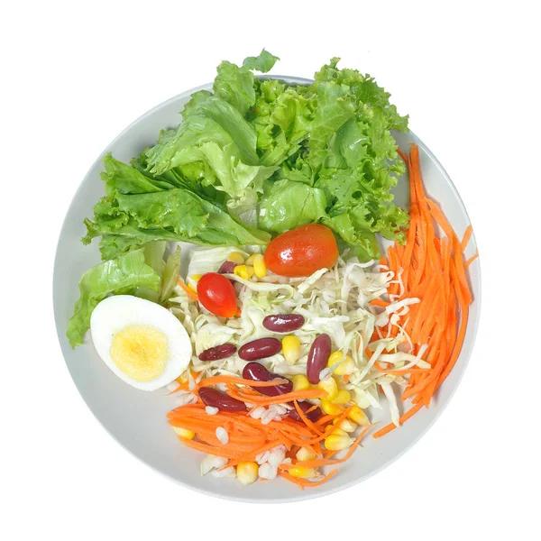 Салат из здоровых овощей, вид сверху . — стоковое фото