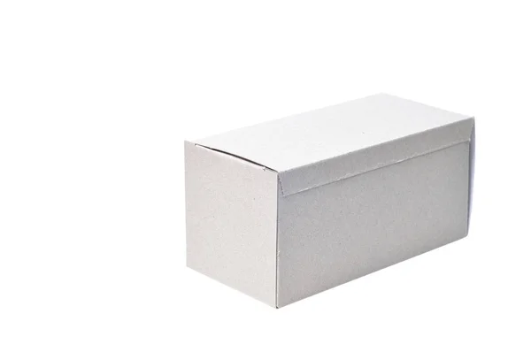 Rectangle gray box isolated on white background — Stock Photo, Image